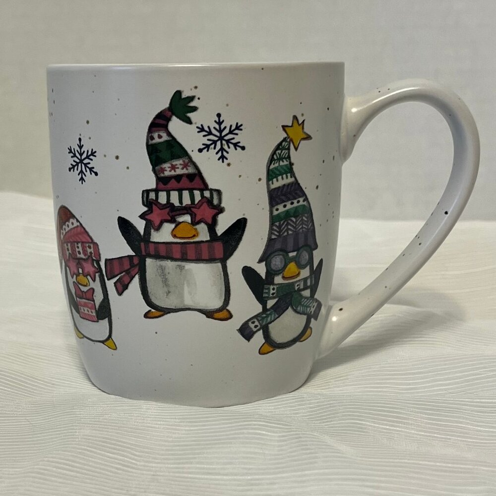 Peppermint & Pine  Dancing Penguin Holiday Coffee/Cocoa Mug